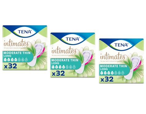 Tena Intimate Moderate Incontinence Pads for Women - Extra Coverage ...