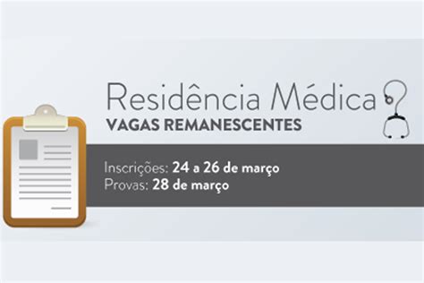 Aberto Processo Seletivo Para Vagas Remanescentes Nos Programas De