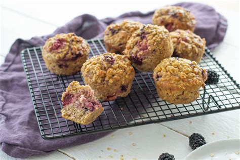 Love To Eat Fr Hst Cksmuffins Mit Brombeeren Baked Oats Low Carb