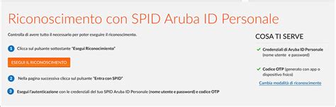 SPID Professionale Attivazione Con Riconoscimento SPID Aruba ID