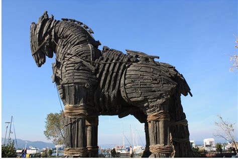 trojan horse reconstruction pferd lizenzfreie fotos fotos