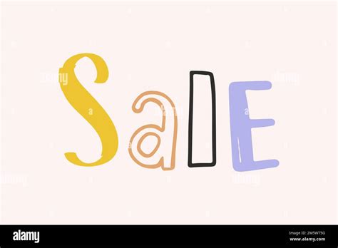 Sale doodle word colorful vector clipart Stock Vector Image & Art - Alamy