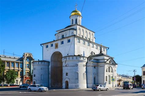 Golden Gate Vladimir Russia Editorial Image Image Of Dome Sunny