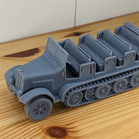 D Printable Half Track Sd Kfz Zugkraftwagen T Crewmen Germany