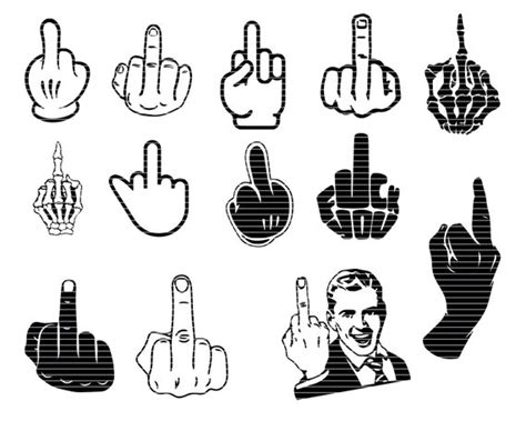 MIDDLE Finger Svg Bundle Finger Svg Fuck You Svg Fuck Off Etsy