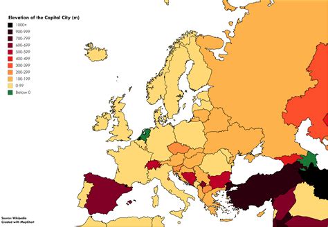 Elevation Map Of Europe