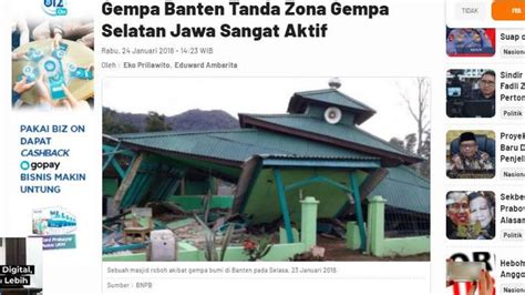 Cek Fakta Foto Masjid Roboh Ini Bukan Akibat Gempa Banten 14 Januari