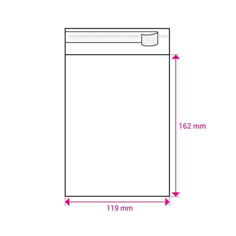 Clear Cello Bags To Fit C6 114 X 162 Mm Envelope SELF ADHESIVE