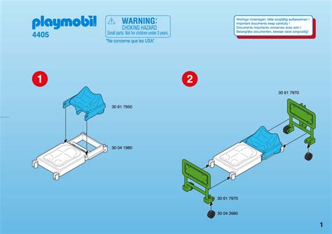 Manual Playmobil Set 4405 Rescue Hospital Room