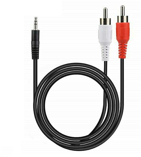 UPBRIGHT New 3.5mm Male AUX Line In To 2 RCA Audio Cable Cord For AR