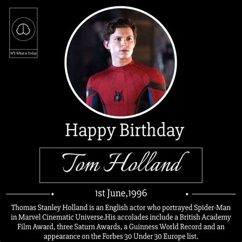 Happy Birthday Tom Holland | Happy birthday tom, Tom holland, British academy film awards