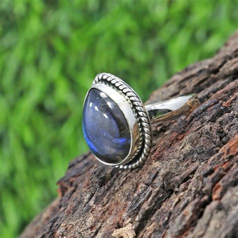 Echte Labradorit Ring 925 Sterling Silber Ring Labradorit Etsy