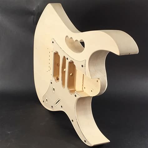 Unfinished 6 String Basswood Hardtail Guitar Body Rear Reverb