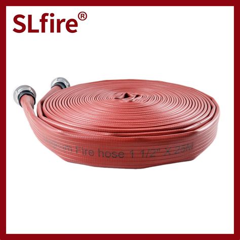 Durable Double PVC Fire Fighting Hose with Aluminum Couplings - Double