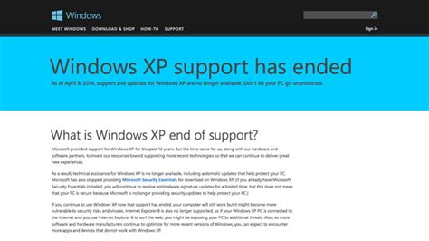 Microsoft Officially Ends Support For Windows Xp Iclarified