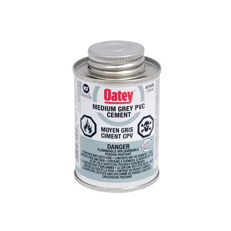 Oatey 118 Ml Pvc Cement Medium Gray C The Home Depot Canada