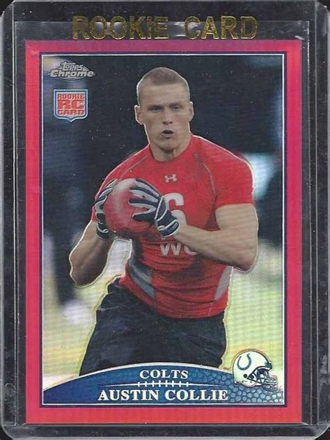 Austin Collie Topps Chrome Colts Rookie Red Refractor Rc D