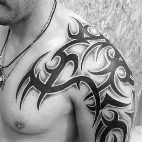 Tribal Shoulder Tattoos For Men Masculine Design Ideas