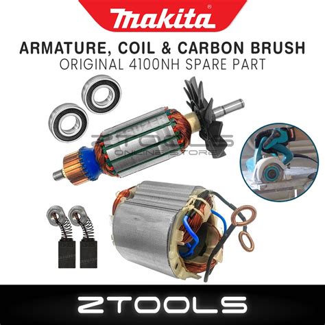 Makita Armature Rotor Stator Field Coil Carbon Brush 516219 6