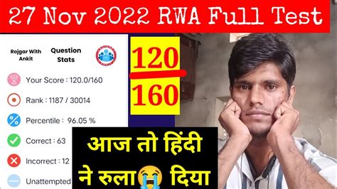 27 Nov RWA Full Test Analysis SSC GD 2022 Rojgar With Ankit Bhati