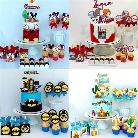Kit Festa Infantil Bolo Doces E Salgados - Pin de Leslie Nasser Cakes em Kit festa | Bolo festa infantil, Doces ...