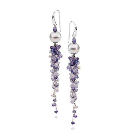 Pearl Cluster Drop Earrings Made In Sydney Aquarian Pearls