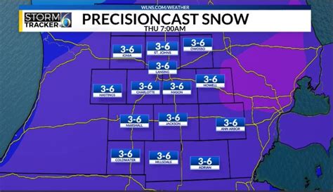 Snow storm heading towards mid-Michigan, 3-6 inches forecasted | WLNS 6 News