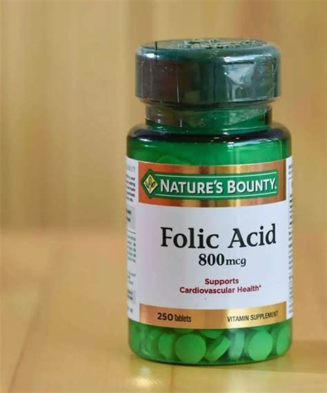 Natures Bounty Folic Acid Mcg Tablets For Blood And Heart