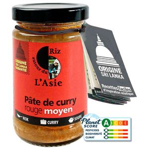 Autour Du Riz Pâte De Curry Thaï Rouge Bio 100G Naturalia Courses en