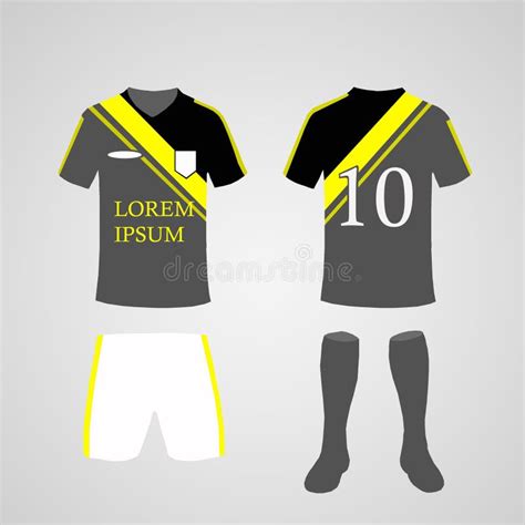 Black and White Soccer Jersey Stock Illustration - Illustration of ...