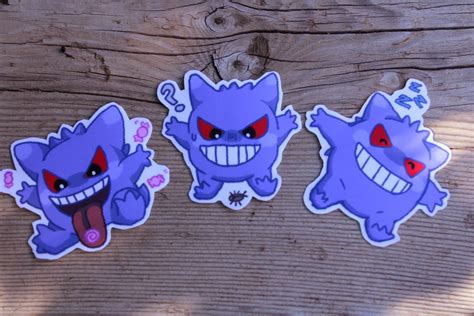 Cute Gengar Sticker - Etsy