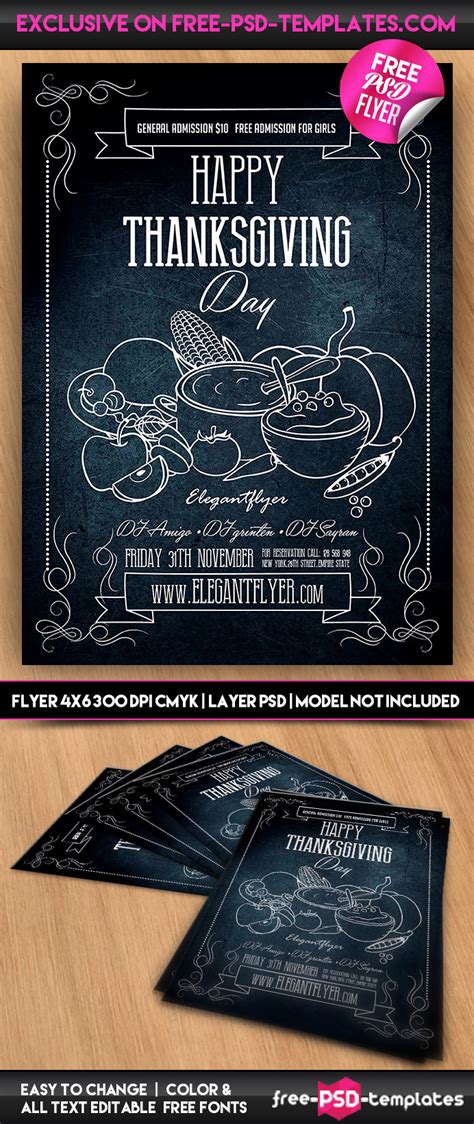 Happy Thanksgiving – Free PSD Flyer Template :: Behance