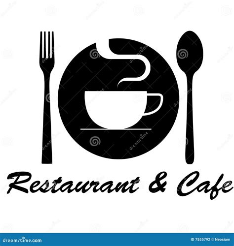 Restaurant & Cafe logo stock vector. Image of coffee, flatware - 7555792