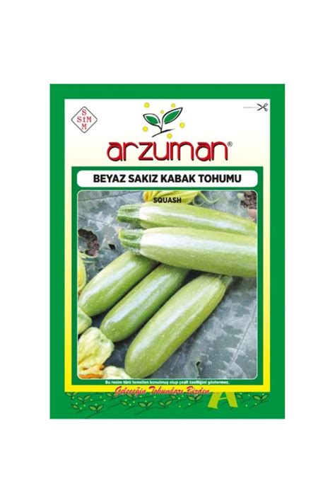 Arzuman Tohum Beyaz Sakız Kabak 1 Paket 10 Gr 20 Adet Tohum Sebze