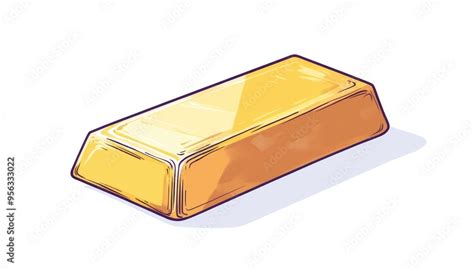 cartoon illustration   gold bar   art style stock illustration