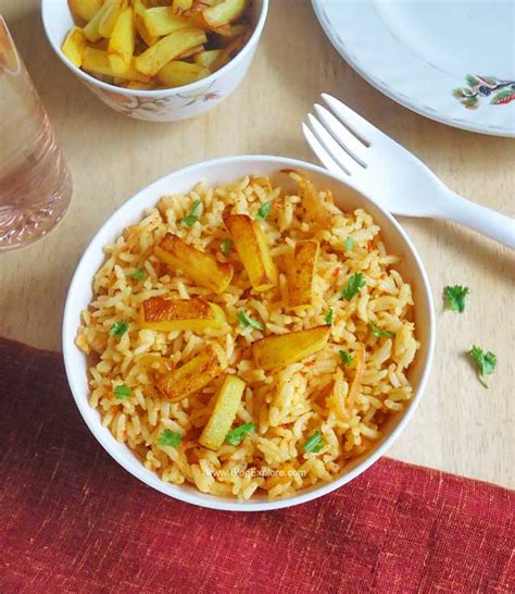 Potato Rice | Potato Fried Rice - Indian Recipes - Blogexplore