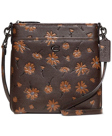 Coach Floral Printed Leather Kitt Crossbody Macys