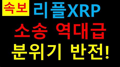 리플전망 리플xrp 소송 역대급 반전 나왔습니다 분위기 반전★무조건 시청하세요 ★ 리플전말 리플호재 리플급등 리플