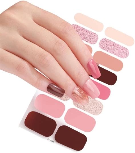 16 Bandes D Autocollants Pour Ongles En Gel Semi Durci Enveloppes De