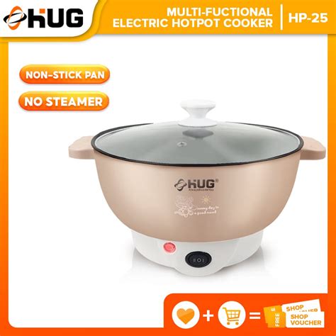Hug Multifunctional Non Stick Electric Hot Pot Cooker Rice Cooker Frying Pan Wok Cooker Only