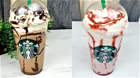 How To Make Starbucks Frappuccino Milkshake 2 Flavours Strawberry