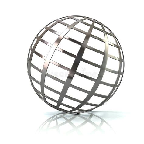 Silver Globe Icon 3d Illustration Stock Illustration Illustration Of