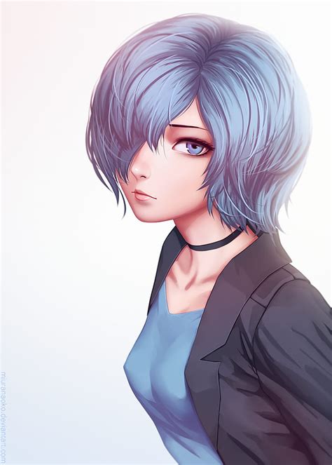 Olhos Azuis Cabelo Azul Tokyo Ghoul Anime Meninas Anime Cabelo