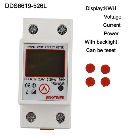 Dds A V Lcd Digital Single Phase Energy Watt Kwh Meter Din