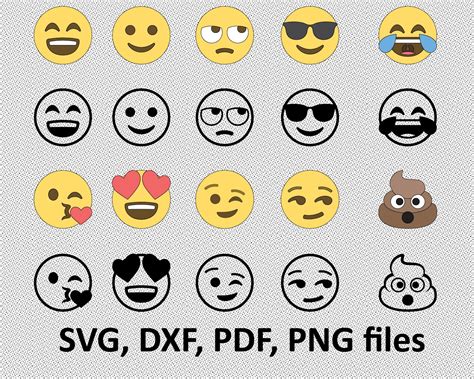 10 Emoji Svgemoji Silhouette Svgemoticon Svgemoji Face Svgfeeling