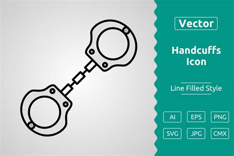 Vector Handcuffs Filled Outline Icon Graphic by Muhammad Atiq ...