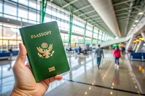 A Green Passport Travel Documents Premium Ai Generated Vector