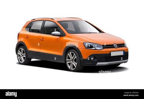 VW Polo Cross isolated on white background Stock Photo - Alamy