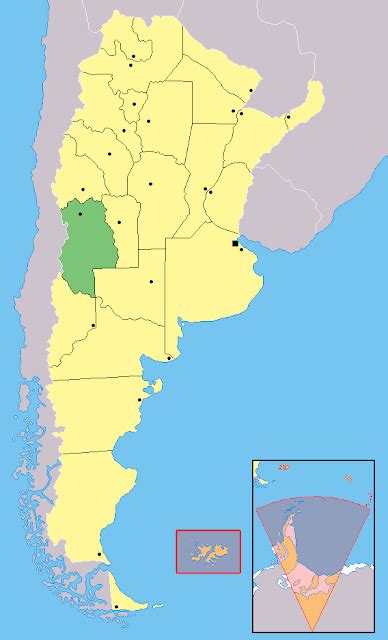 Mapa da província de Mendoza Argentina MapasBlog