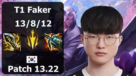 T Faker Yone Vs Leblanc Patch Kr Challenger Youtube